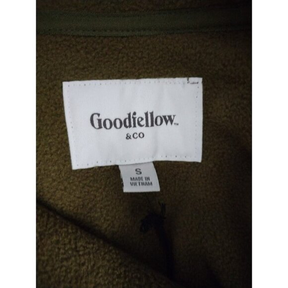 Goodfellow & Co. Men's Olive Quarter Zip Kangaroo Pocket Sweater Size S. NWT - Picture 4 of 7
